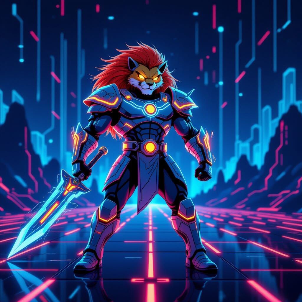 Thundercats Character Merges With Tron Elements