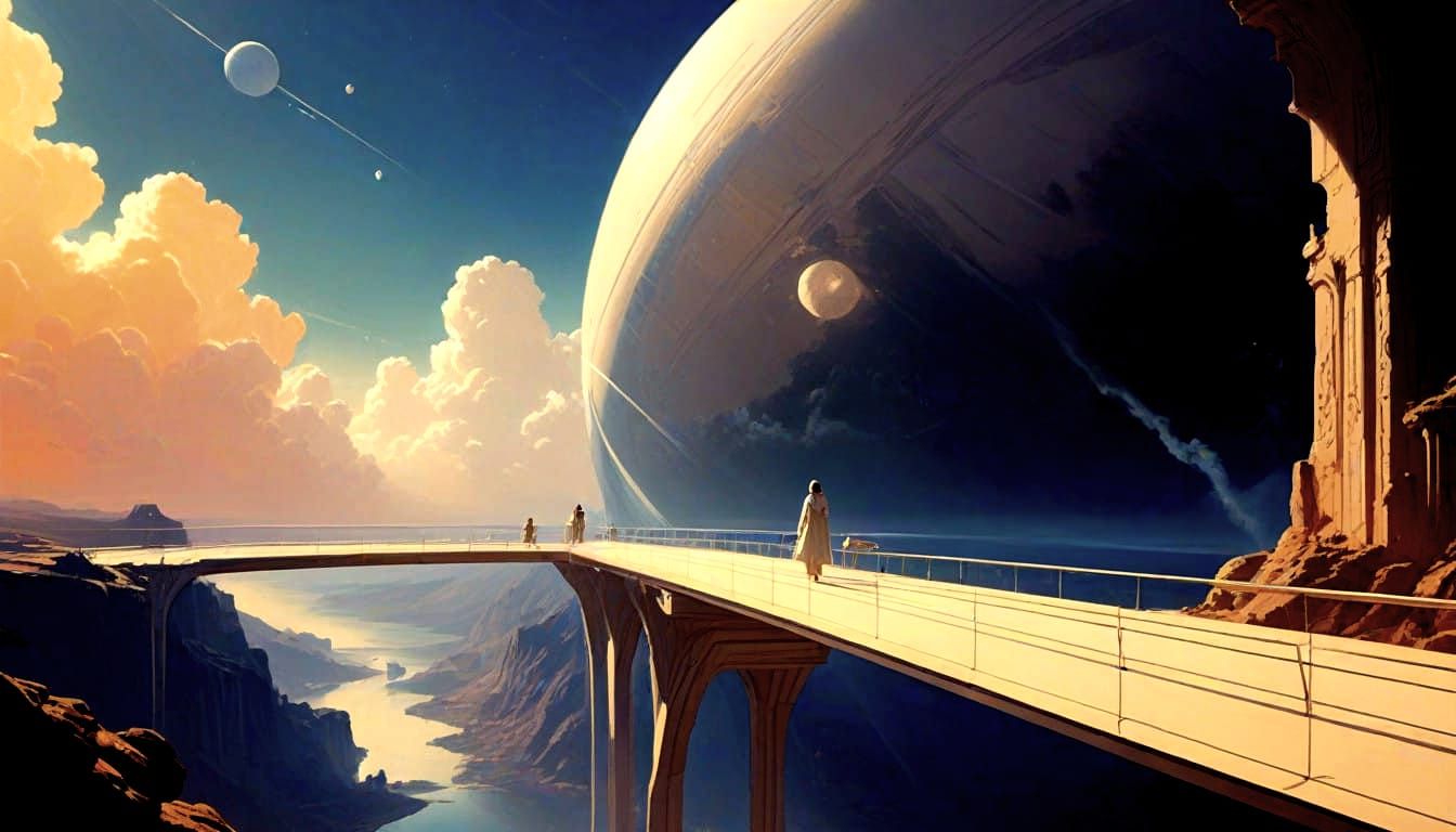 Galactic Encounter: Ashtar and Mira on Crystal Bridge