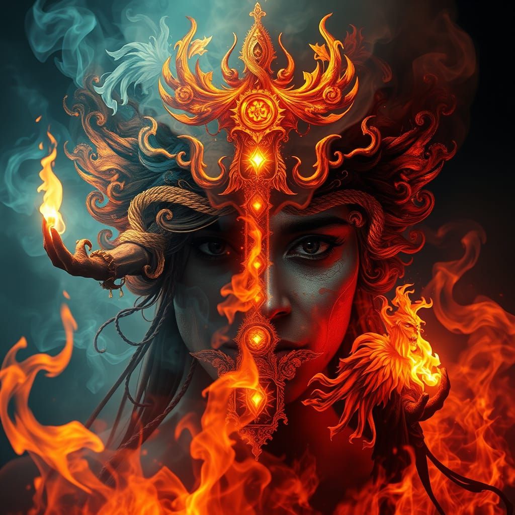 Spiritual Vision in Art Nouveau Style