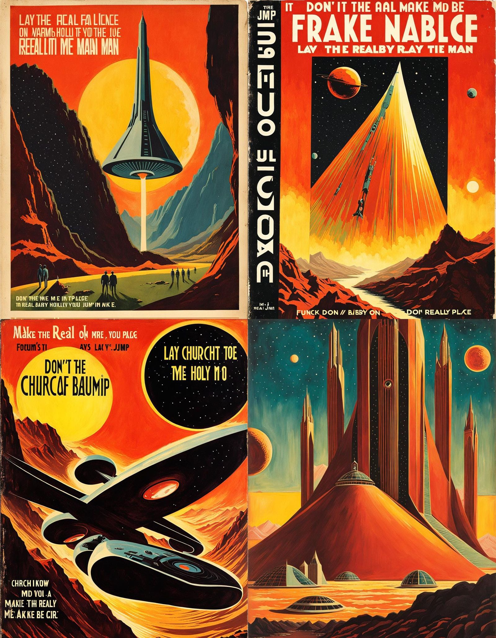 Vintage Pulp Sci-Fi Book Cover with Warm Colors