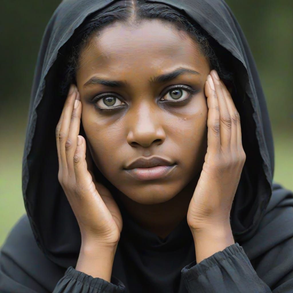 Mourning Eyes Express Love and Pain