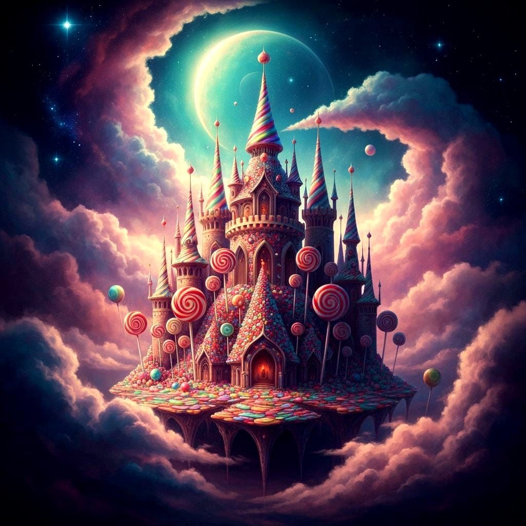 Magical Candy Kingdom Cosmic Illustration