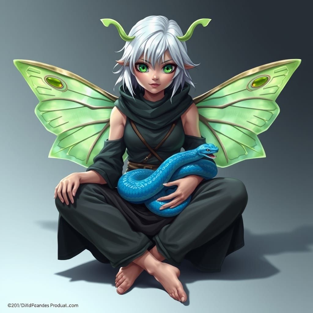 Whimsical D&D Fairy in Ninja Attire