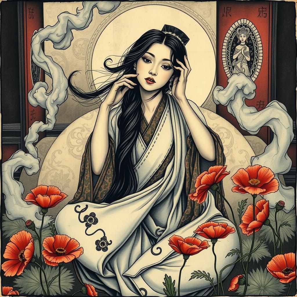 Opium Den Dream in Renaissance Style