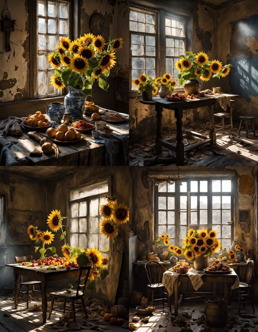 exactly as it is butcher Table by a large bright window bund...