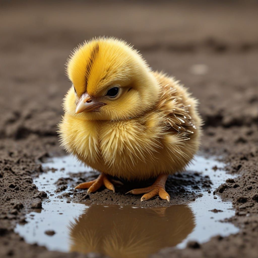 Grumpy Muddy Chick: Pop Art Screen Print