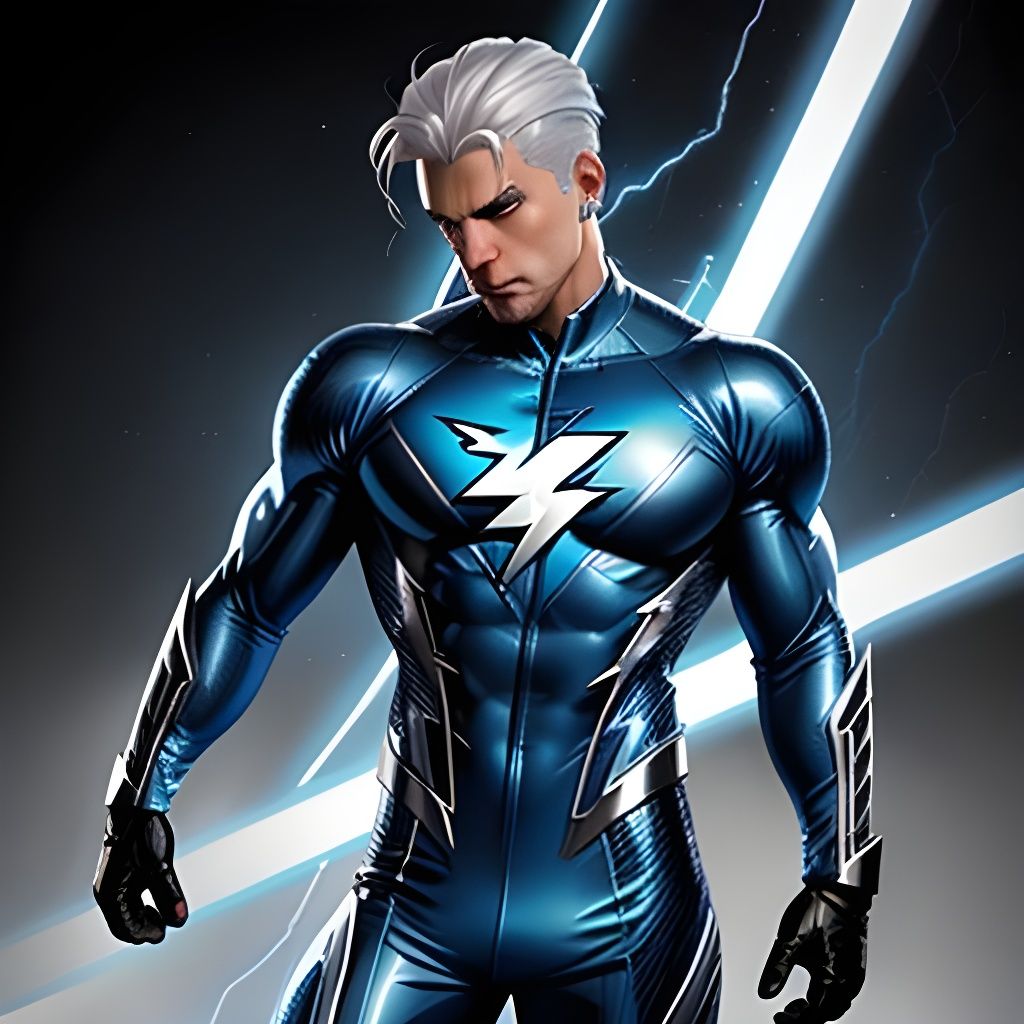 Quicksilver in Comic Book Art Style