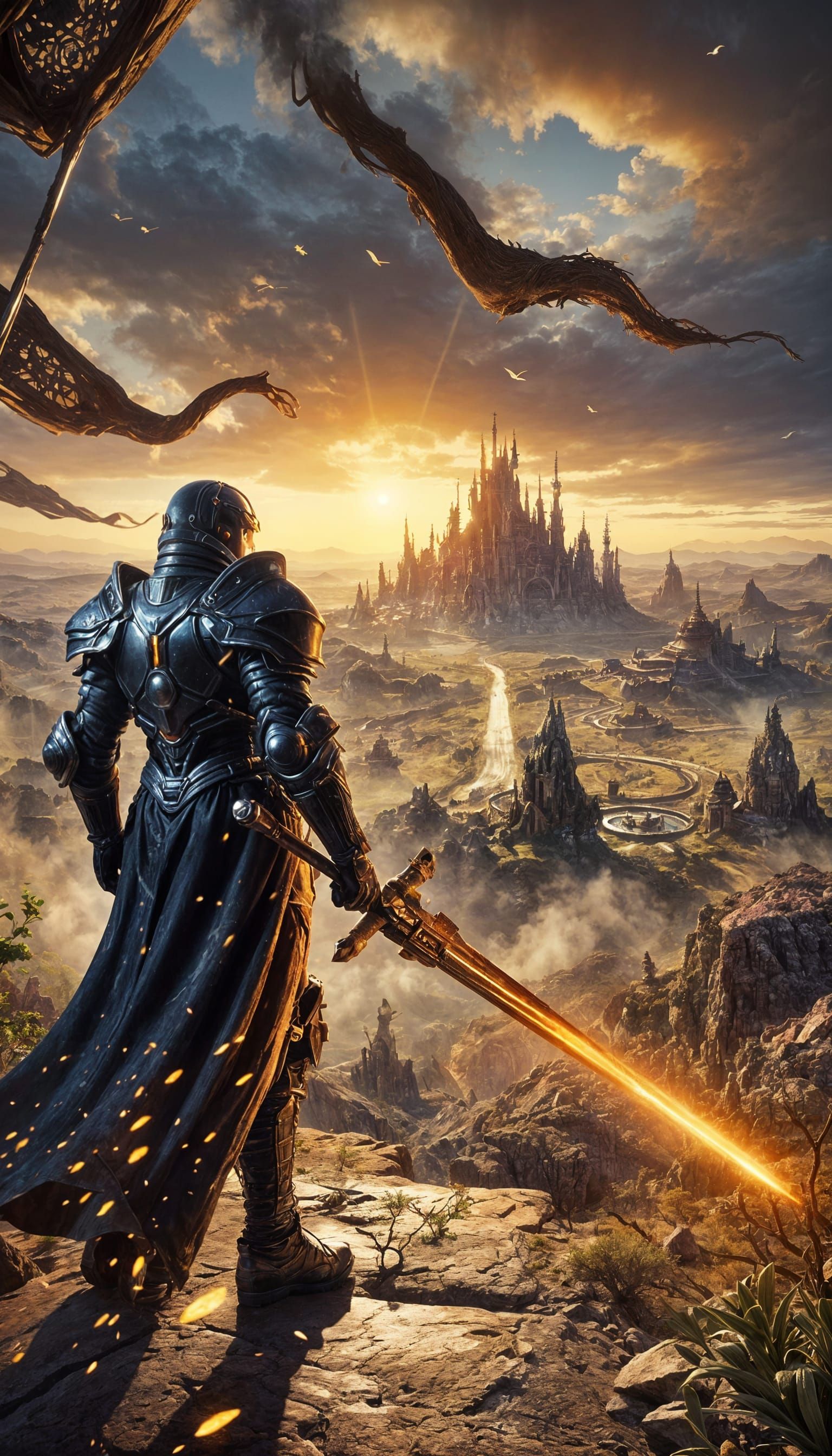 Hyper-Realistic Rendering: Futuristic Knight