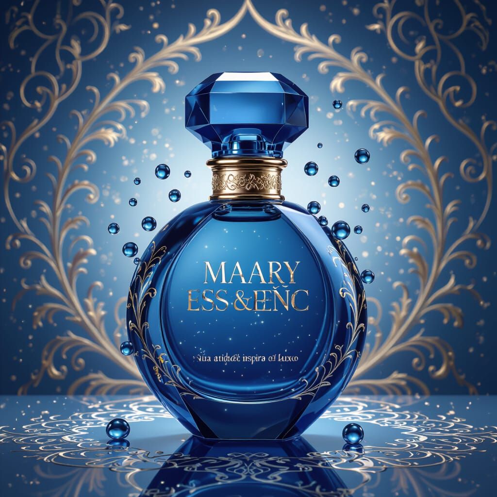 MaaRy Essênc Luxury Perfume Bottle with Gold Accents