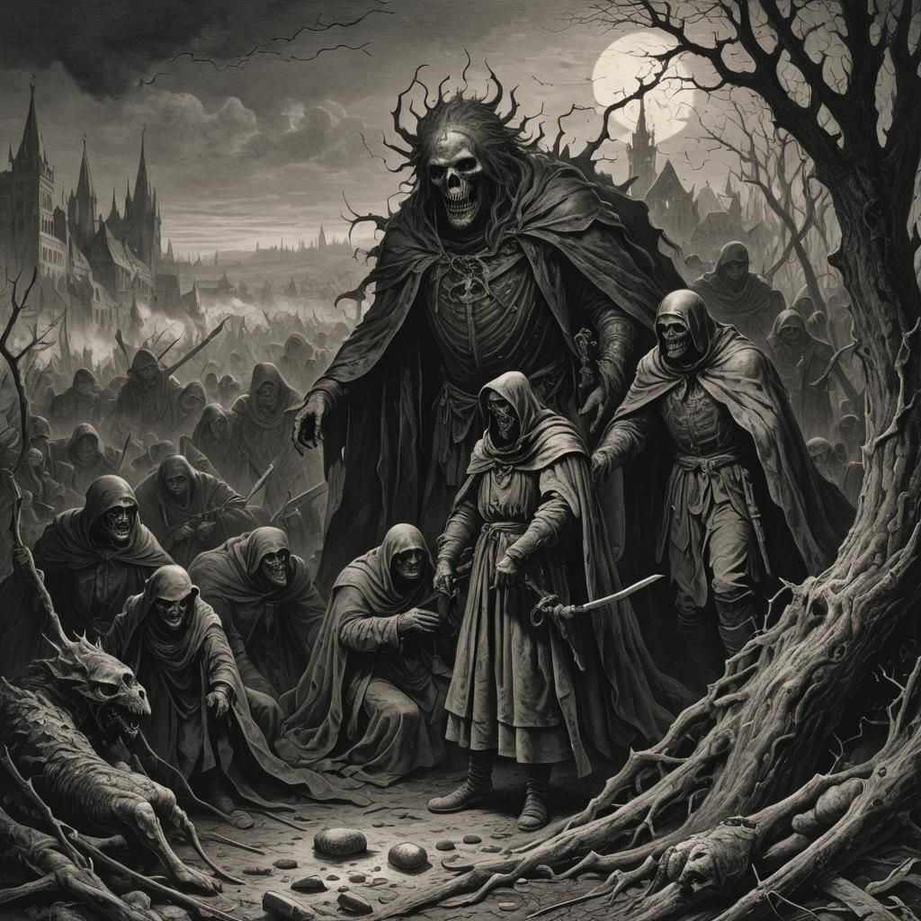 Horrifying Morgn Rot in Gothic Horror Style