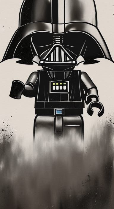 Graffiti : dark vador lego, (Star Wars)
