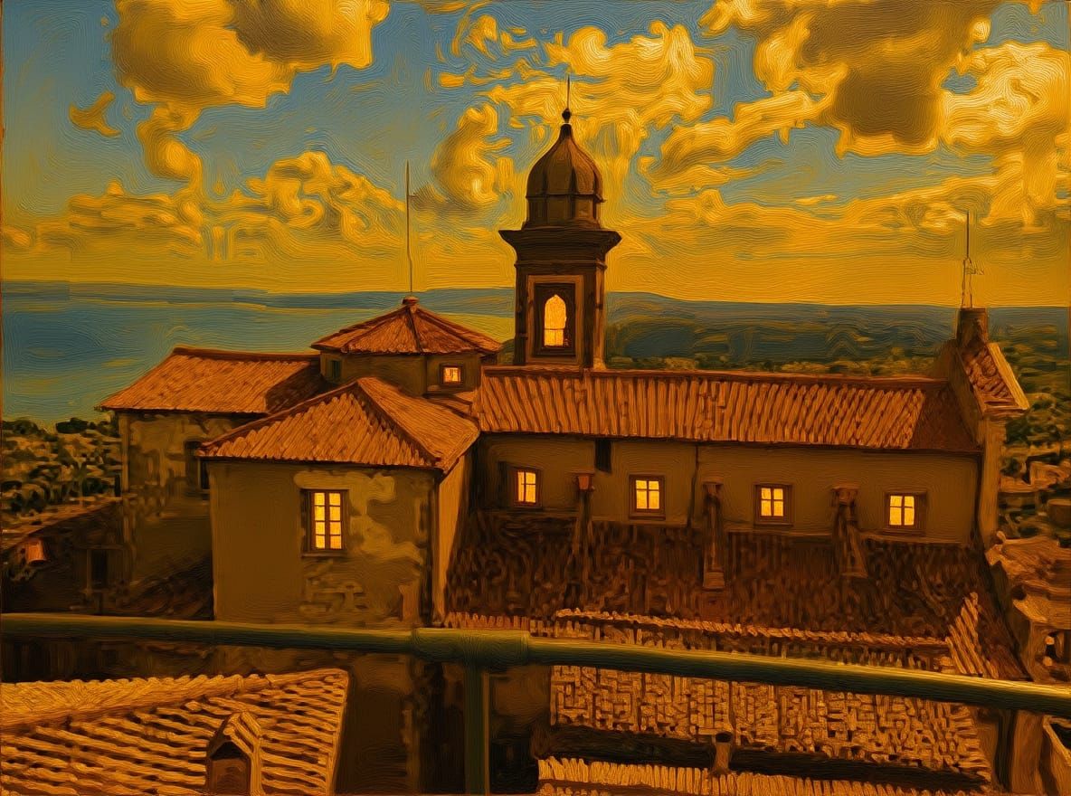 Pontifical Beda College Oil Painting with Rich Impasto