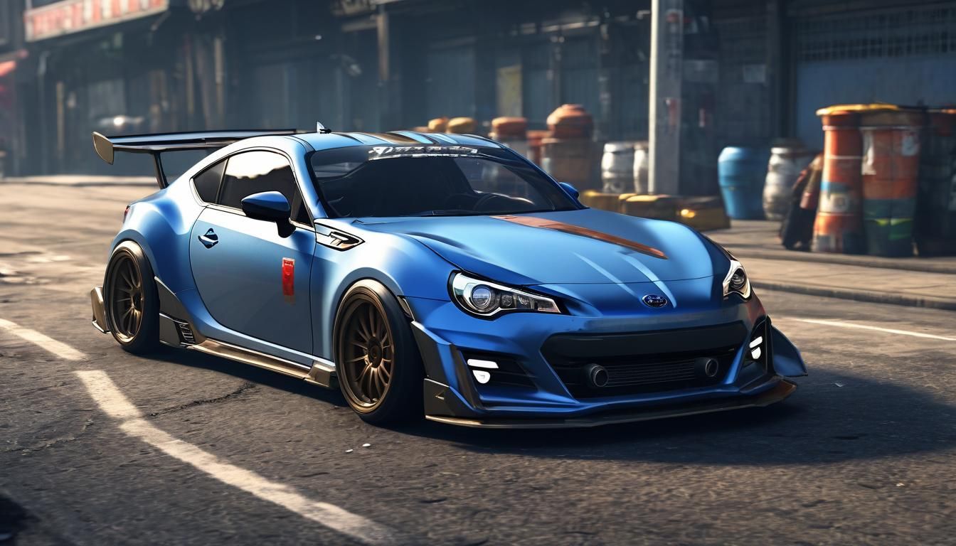 Subaru BRZ Rocket Bunny in 3D Anime Style