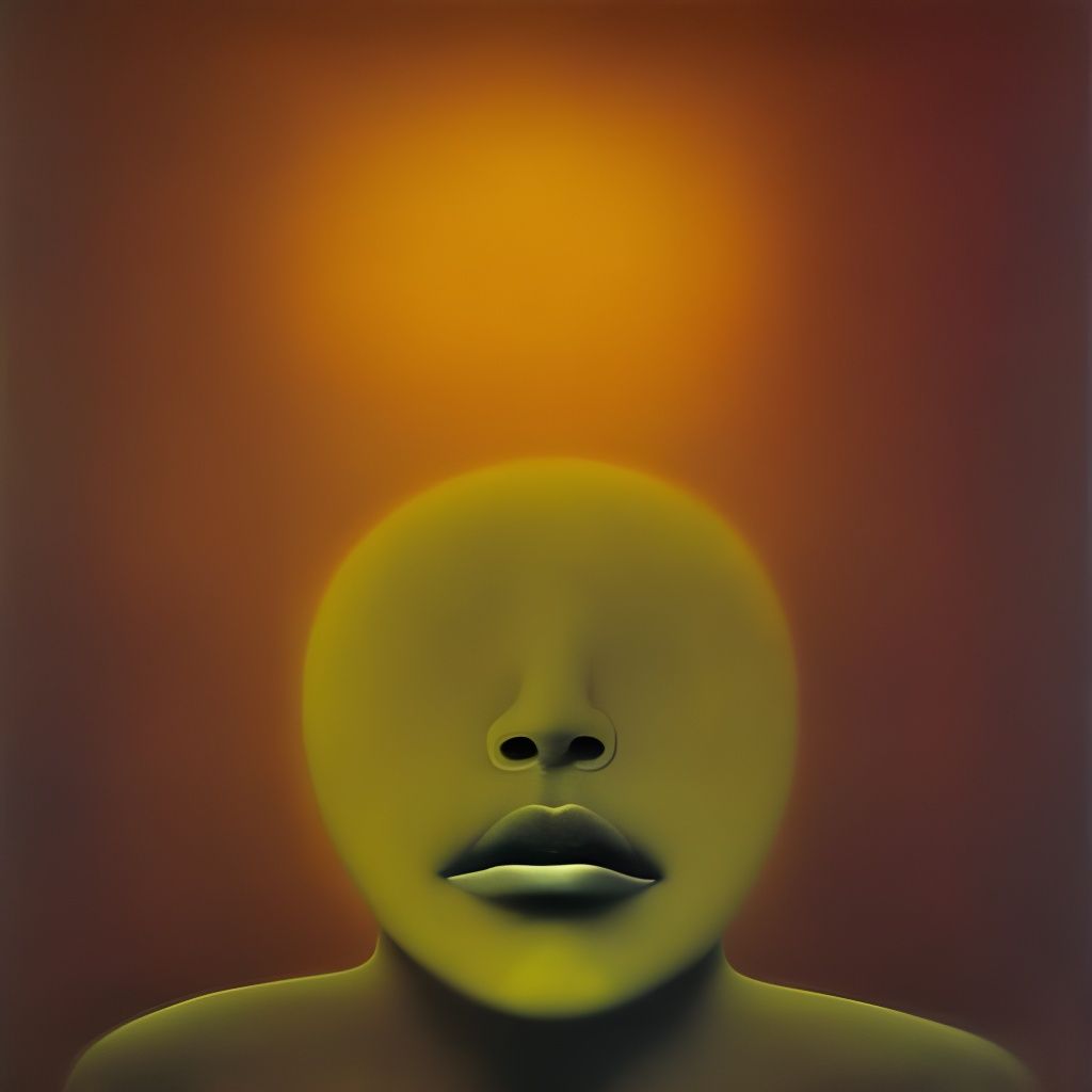 Grotesque Portrait in Abstract Expressionist Style