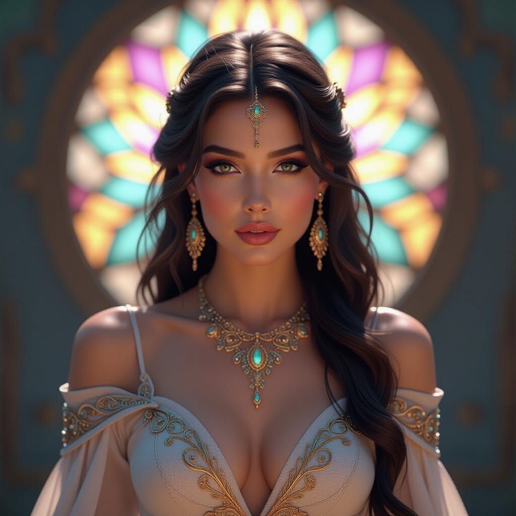 Beautiful Woman Humanoid Portrait in Dramatic Lighting