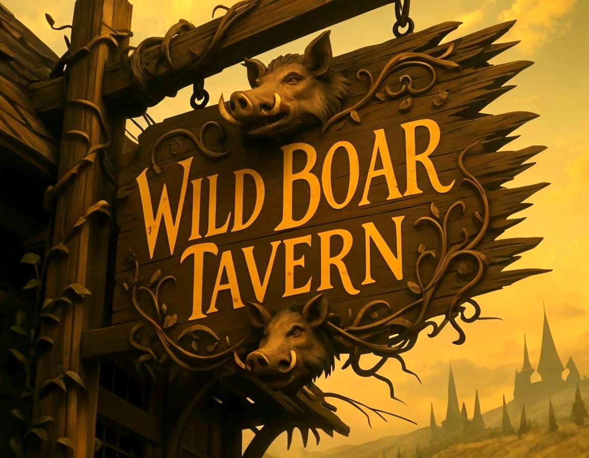 Vintage "Wild Boar Tavern" Sign