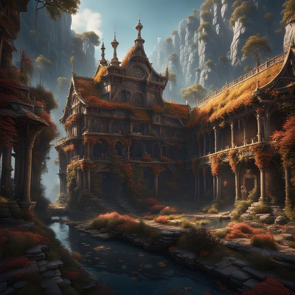 Fantastical Sword in Detailed Matte Painting Style