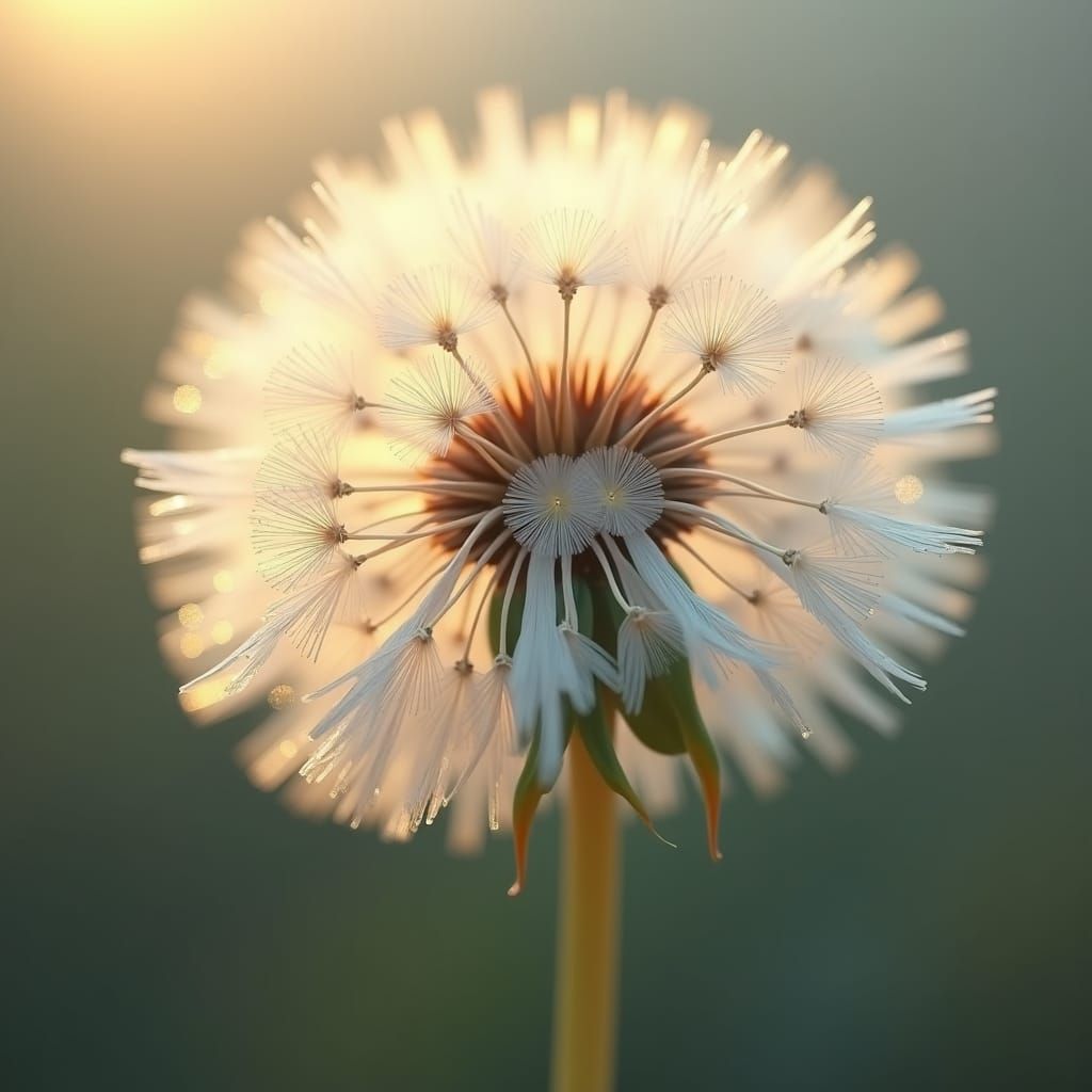 Whispers of Serenity: A Delicate Dandelion in Misty Elegance