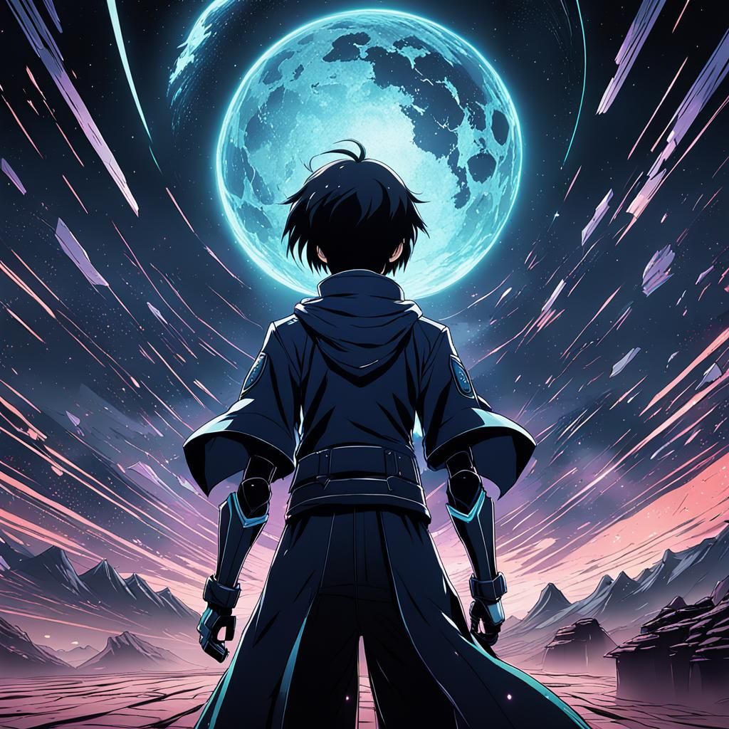 Vast Anime Void in Cel-Shaded Style