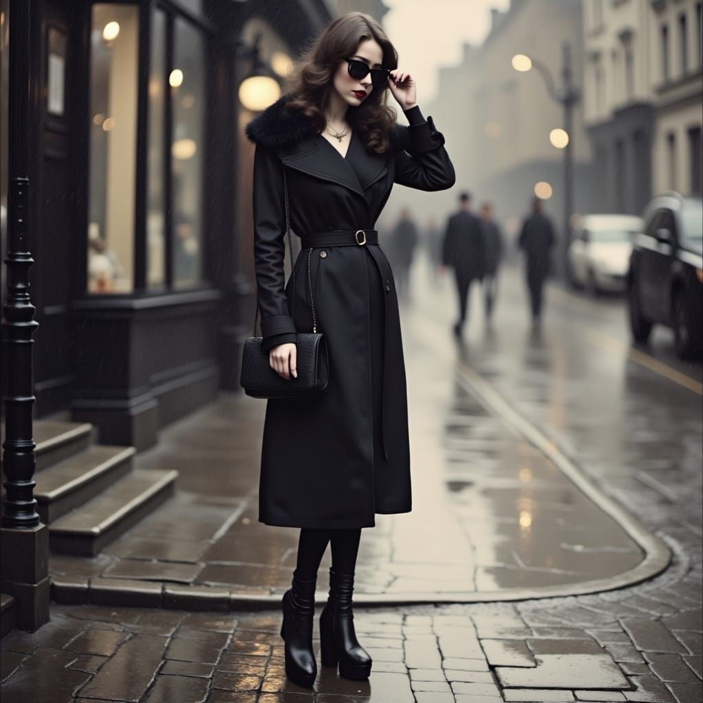 Bratz-Inspired Femme Fatale in Fur Coat