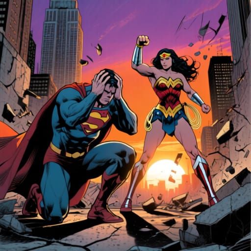 Wonder Woman Defeats Superman in Epic Dawn Battle