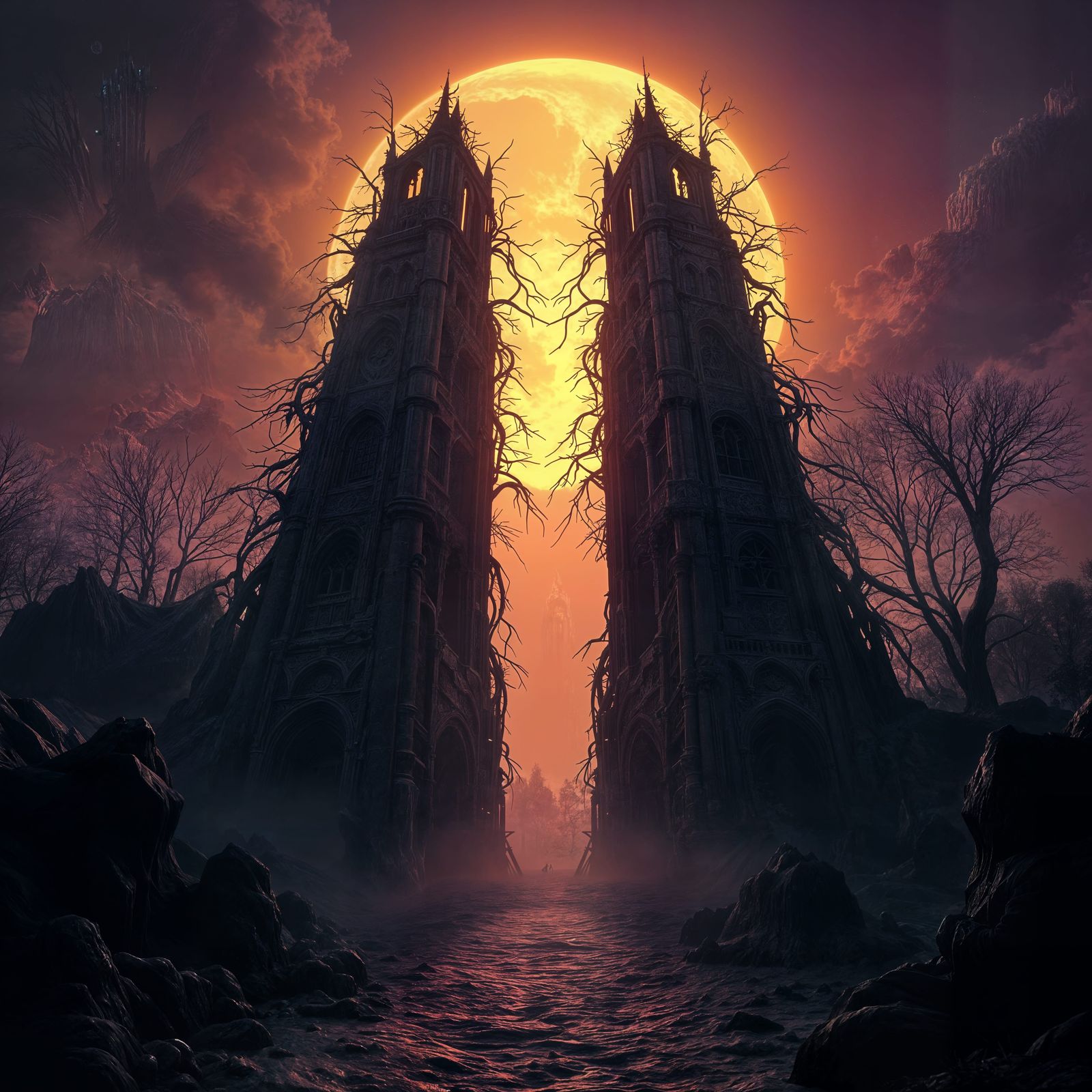 Gothic Metal Band Logo in Dark Fantasy Style