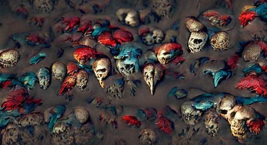 a myriad of skulls