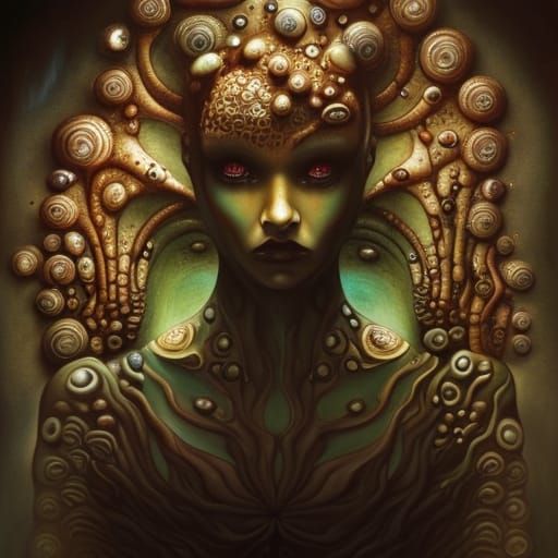 Psychedelic Zombie Wonderland in Watercolor and Ink