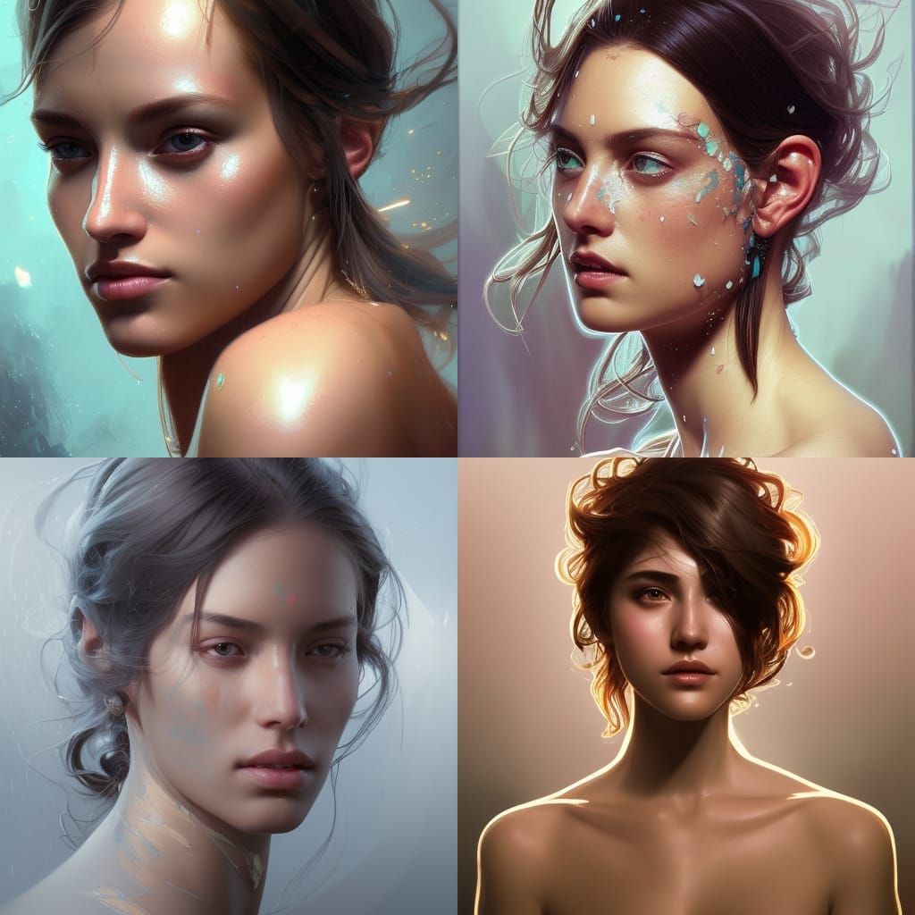 Hyperdetailed Portrait of a Beautiful Demigod