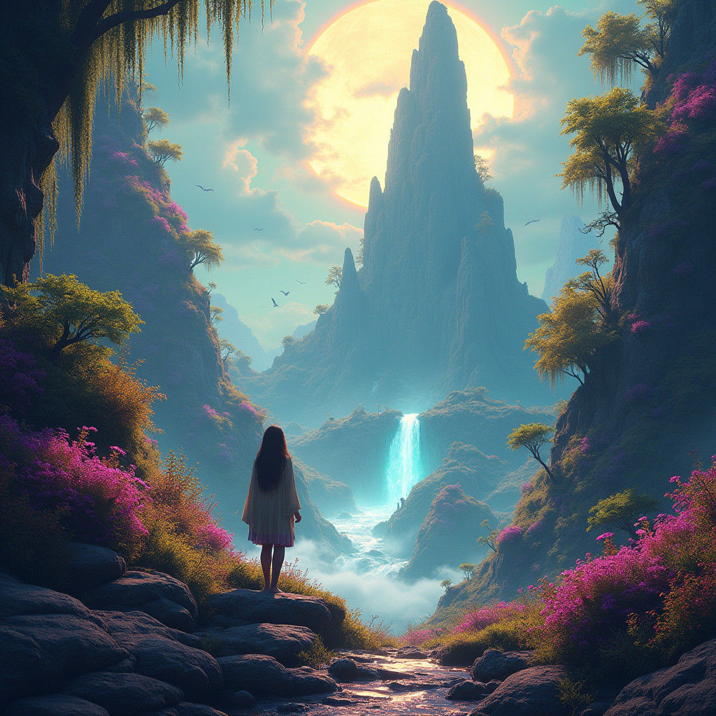 Mystical Realm Figure in Unreal Engine 5 Concept Art