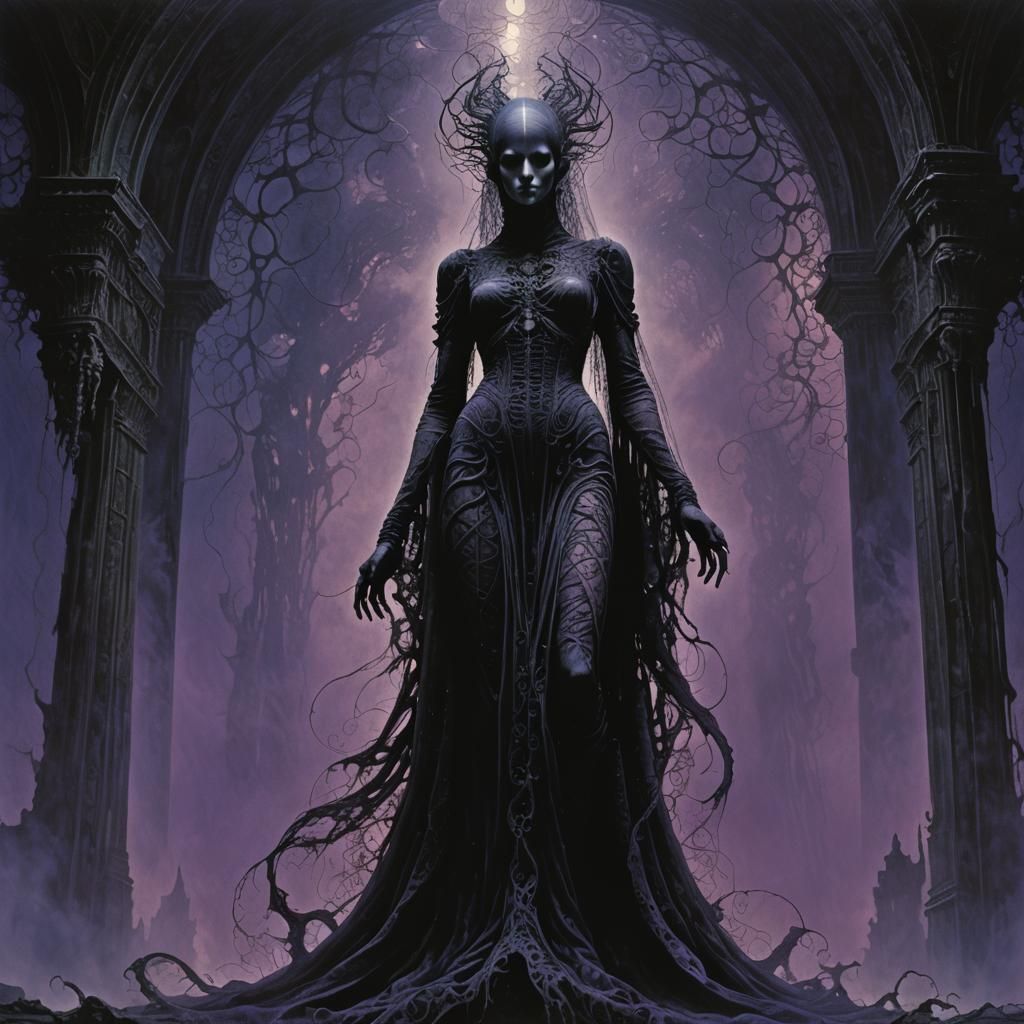 Gothic Figure in Dark Fantasy Style