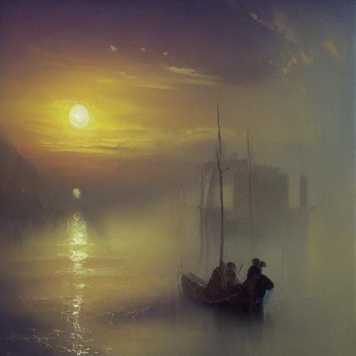 Candle Lit at Twilight: An Atmospheric Oil Painting