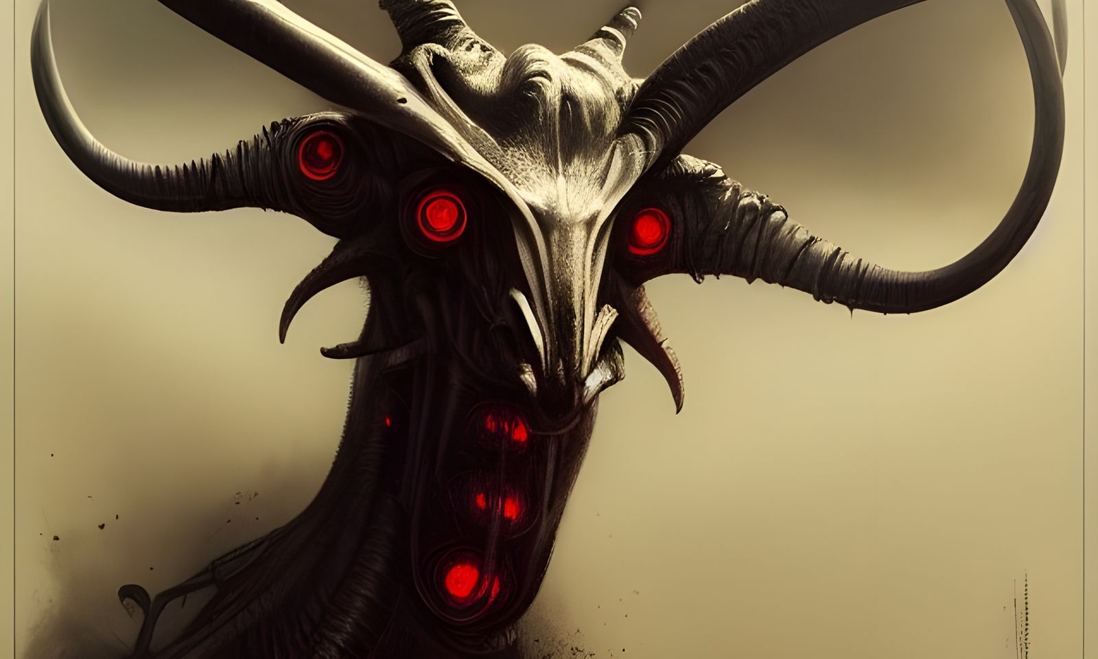 Antelope in Dark Horror Art Style