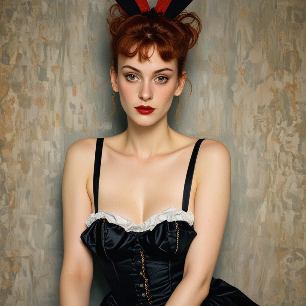 Rabbit Showgirl in Cabaret: Expressionist Style