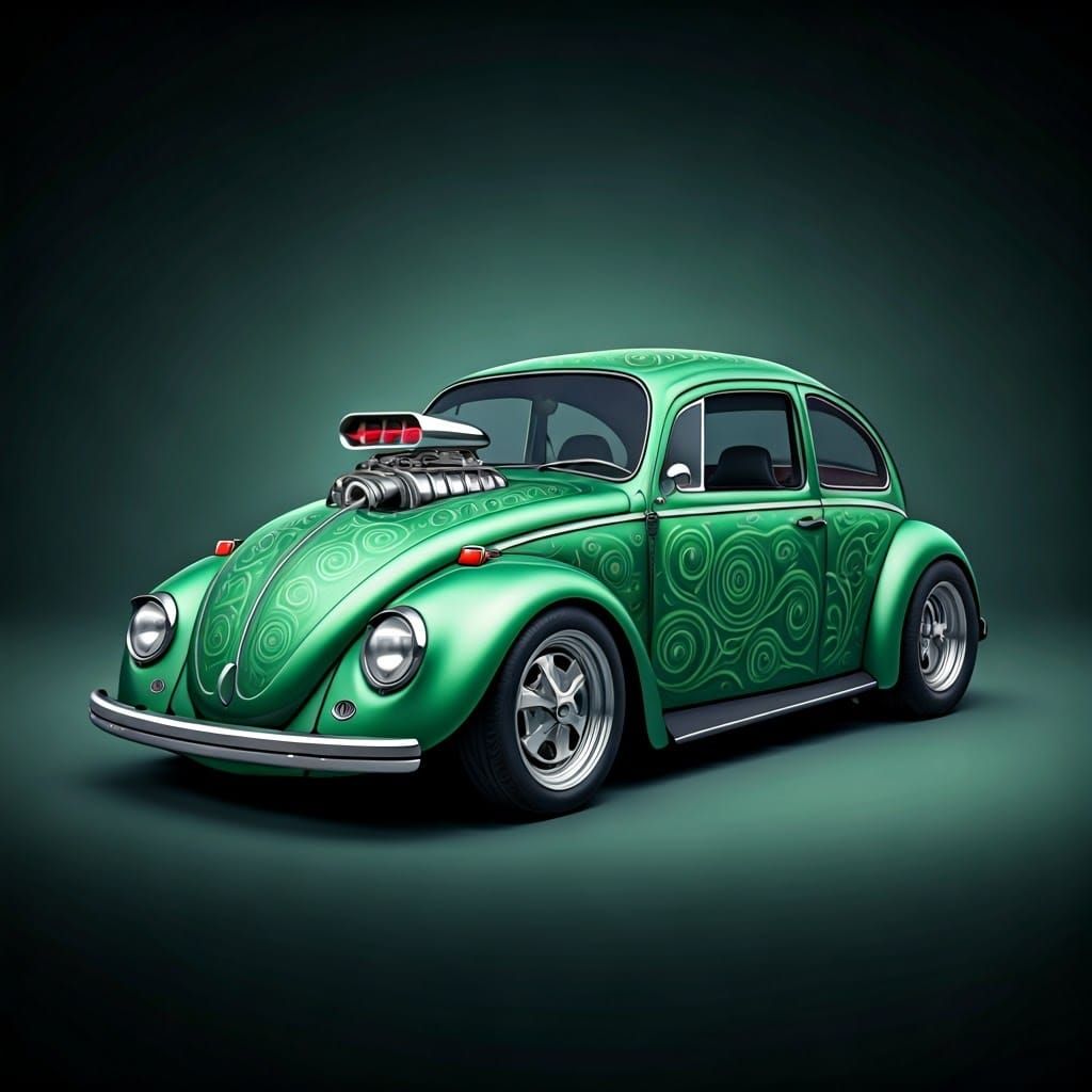 Volkswagen Beetle concept by Faberge. 
Sleek beautiful retro...