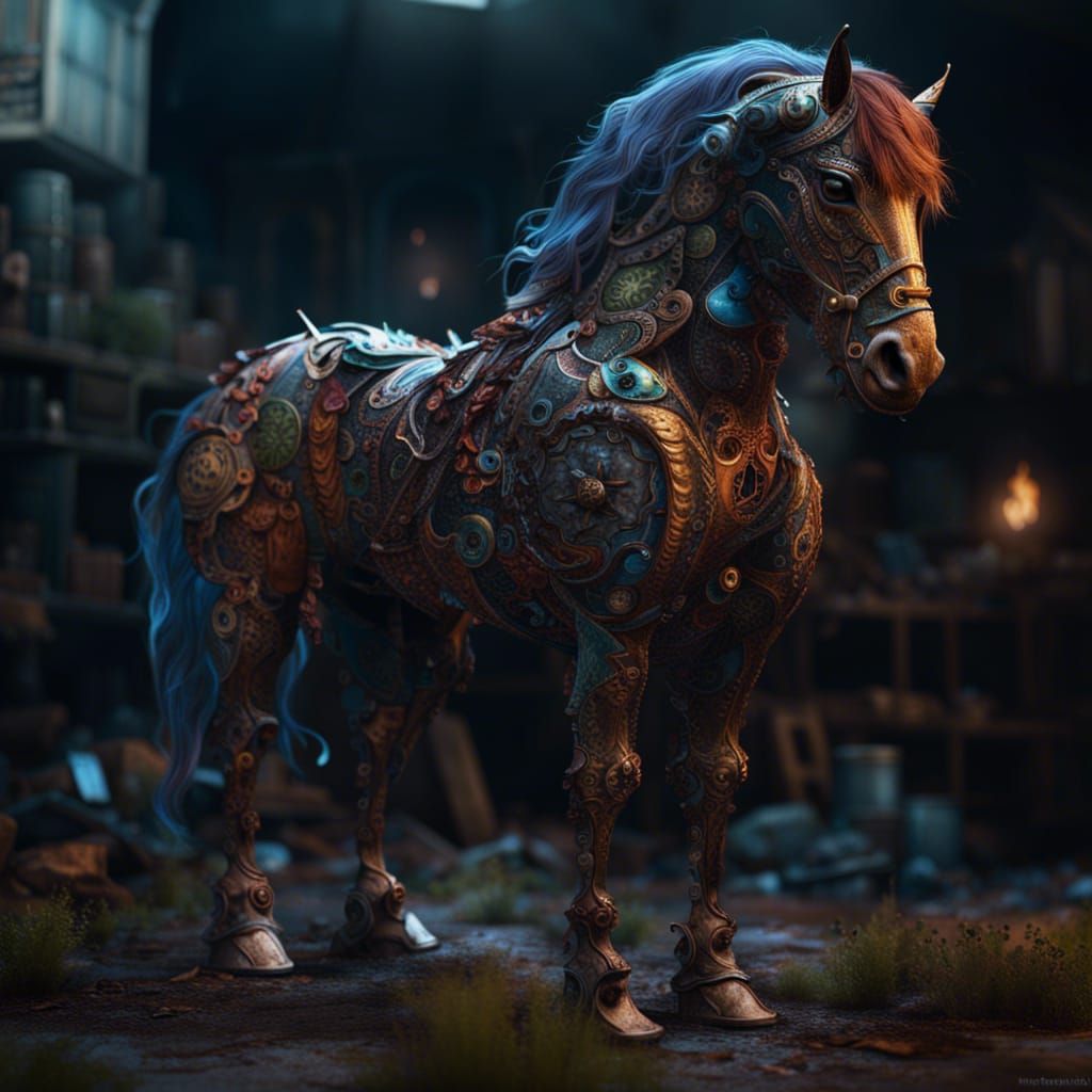 Recycled Horse: Detailed Matte Painting in Unreal Engine