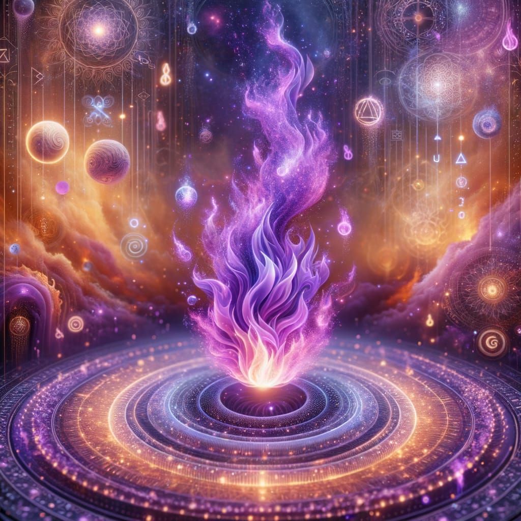 Mystical Purple Blaze in Vibrant Aesthetic