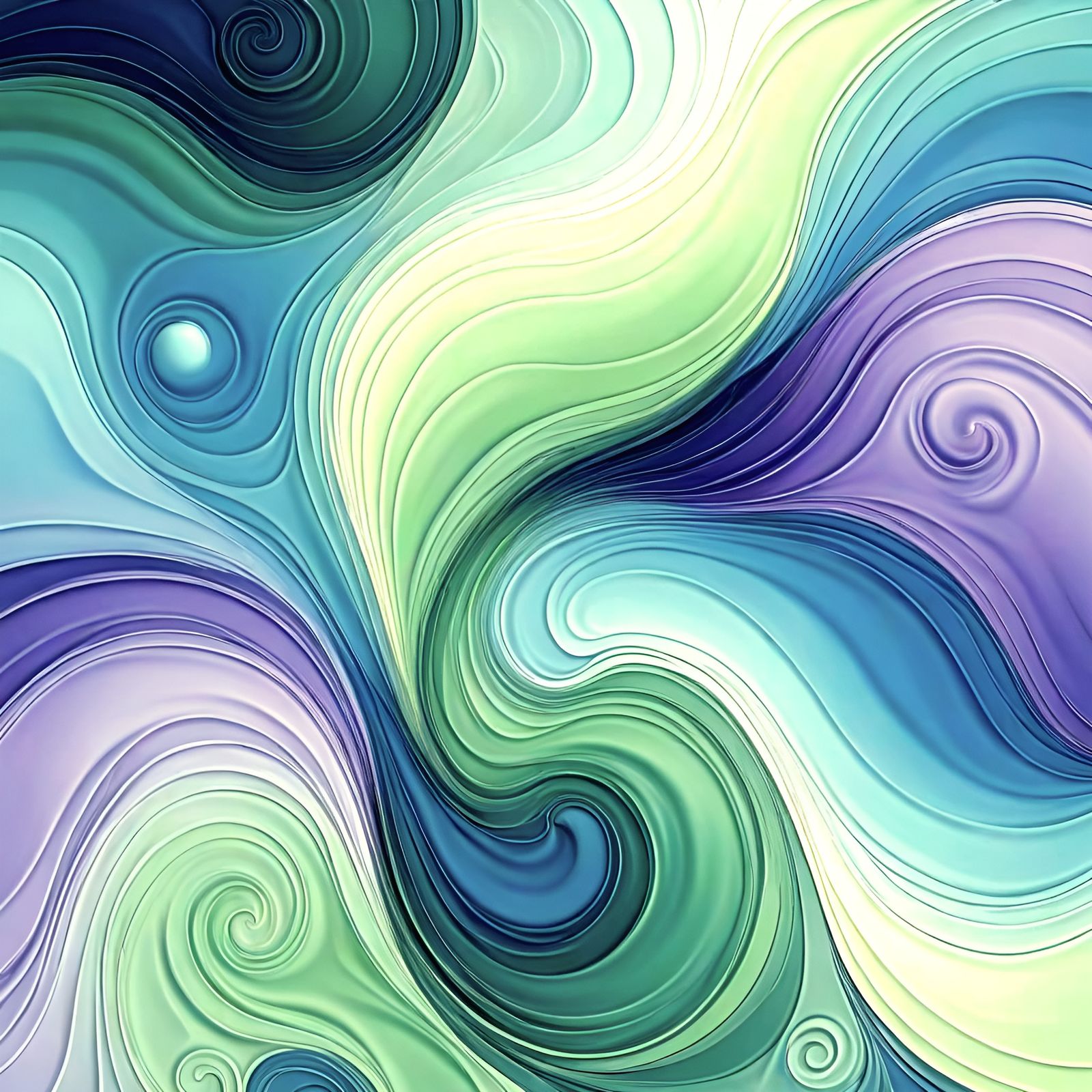 Serene Abstract Art with Swirling Gradients