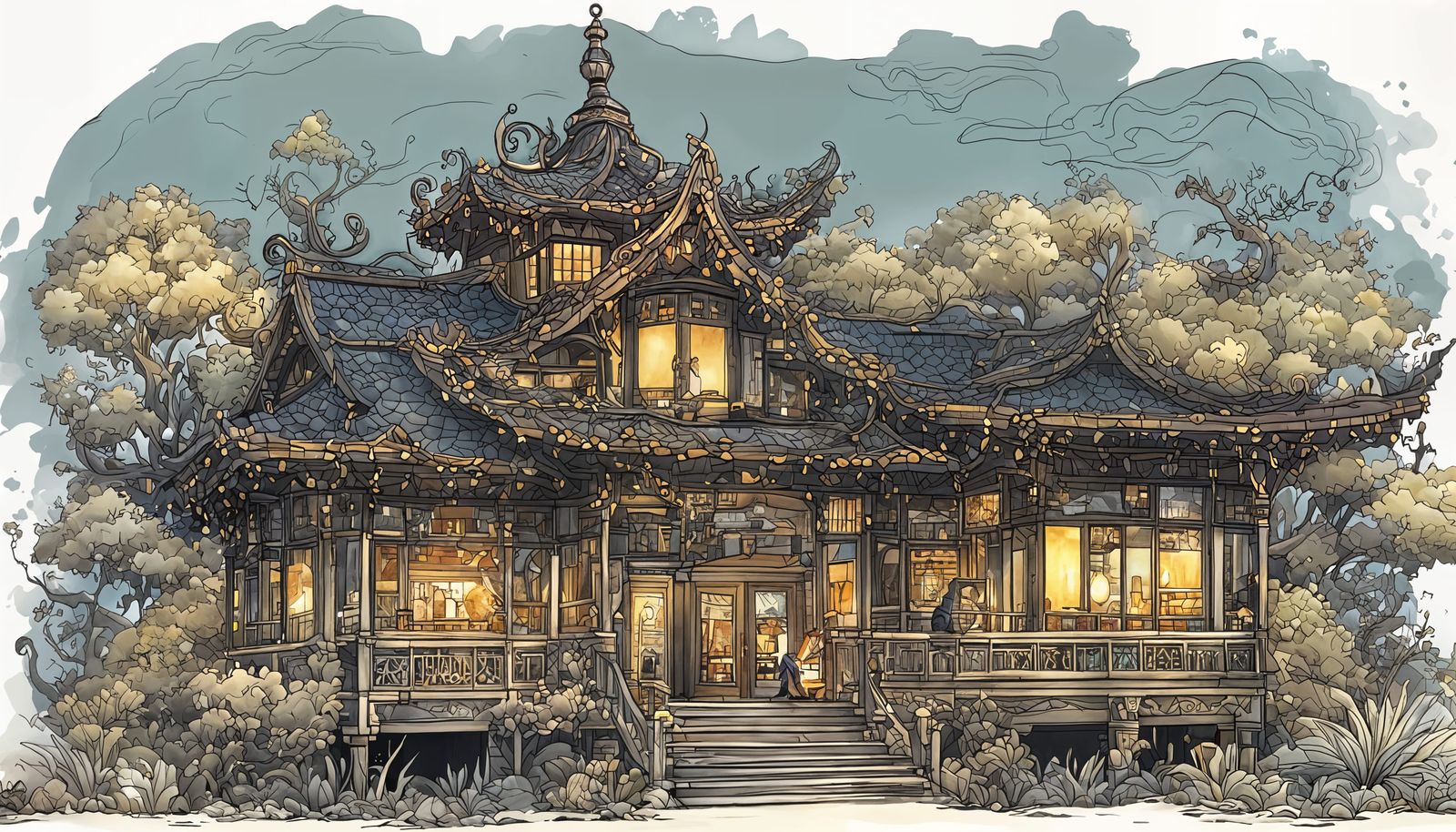 Detailed Lantern Illustration