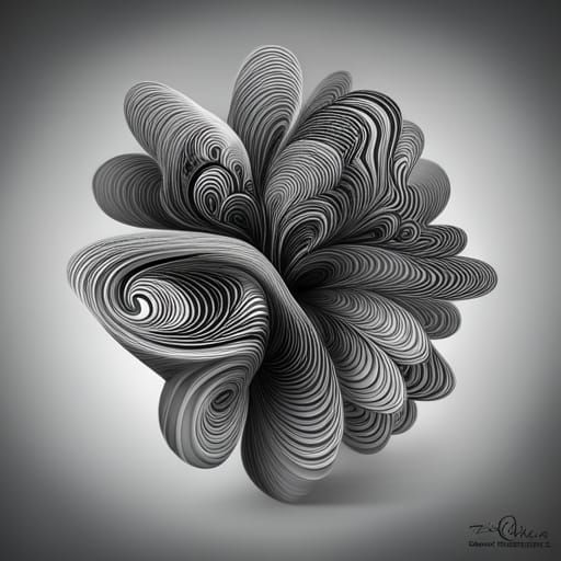 Psychedelic Trance Abstract Vector Fractal Art