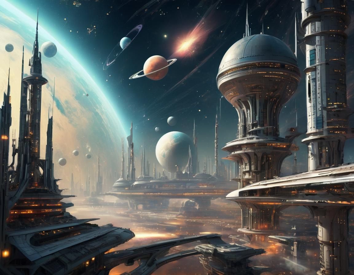 Epic Futuristic Space Haven of Liberty