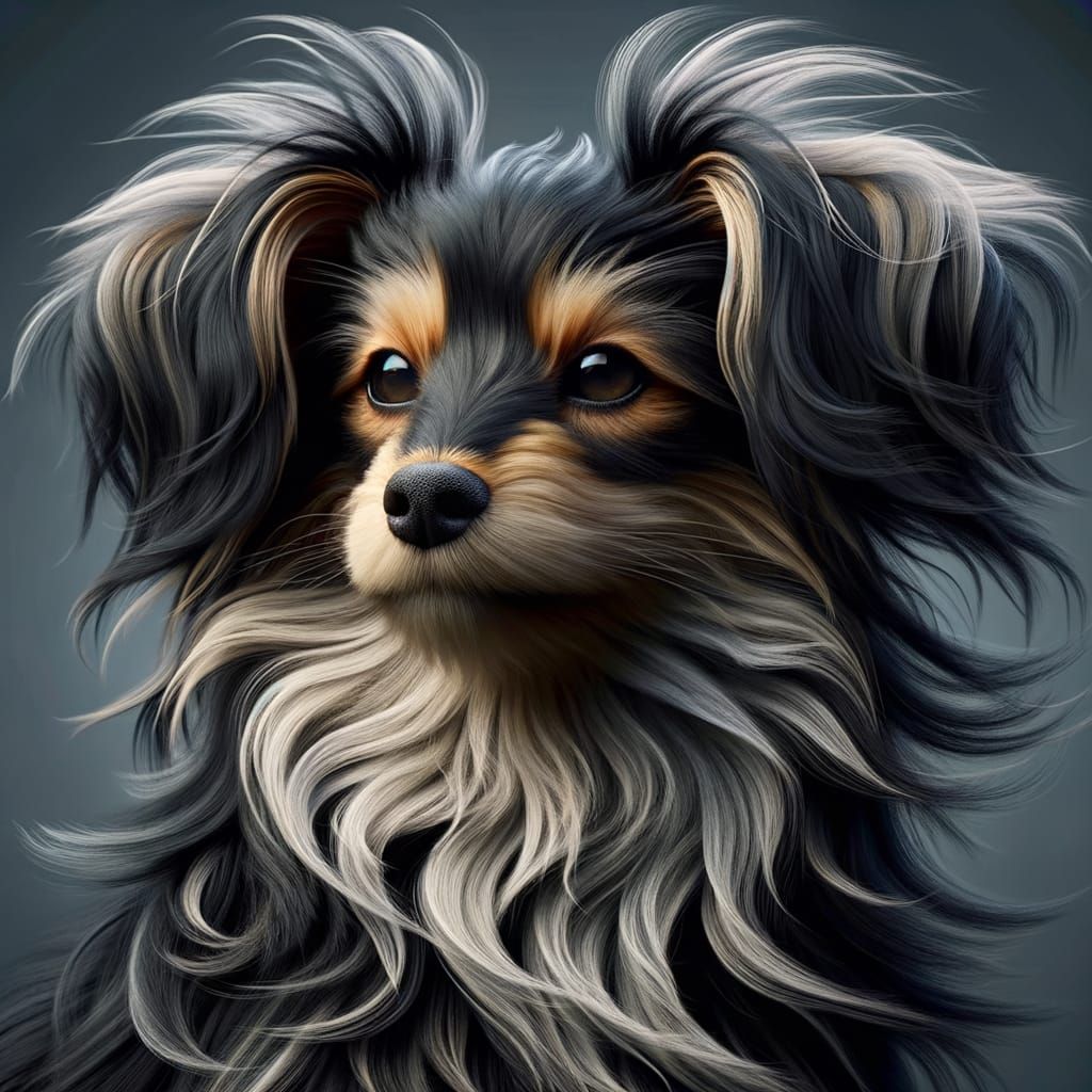 Fantasy Dog Portrait in Matte Painting Style
