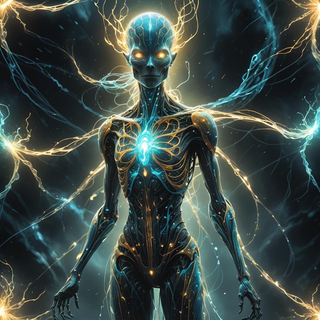 Ethereal Bioluminescent Creature in Fantasy Concept Art