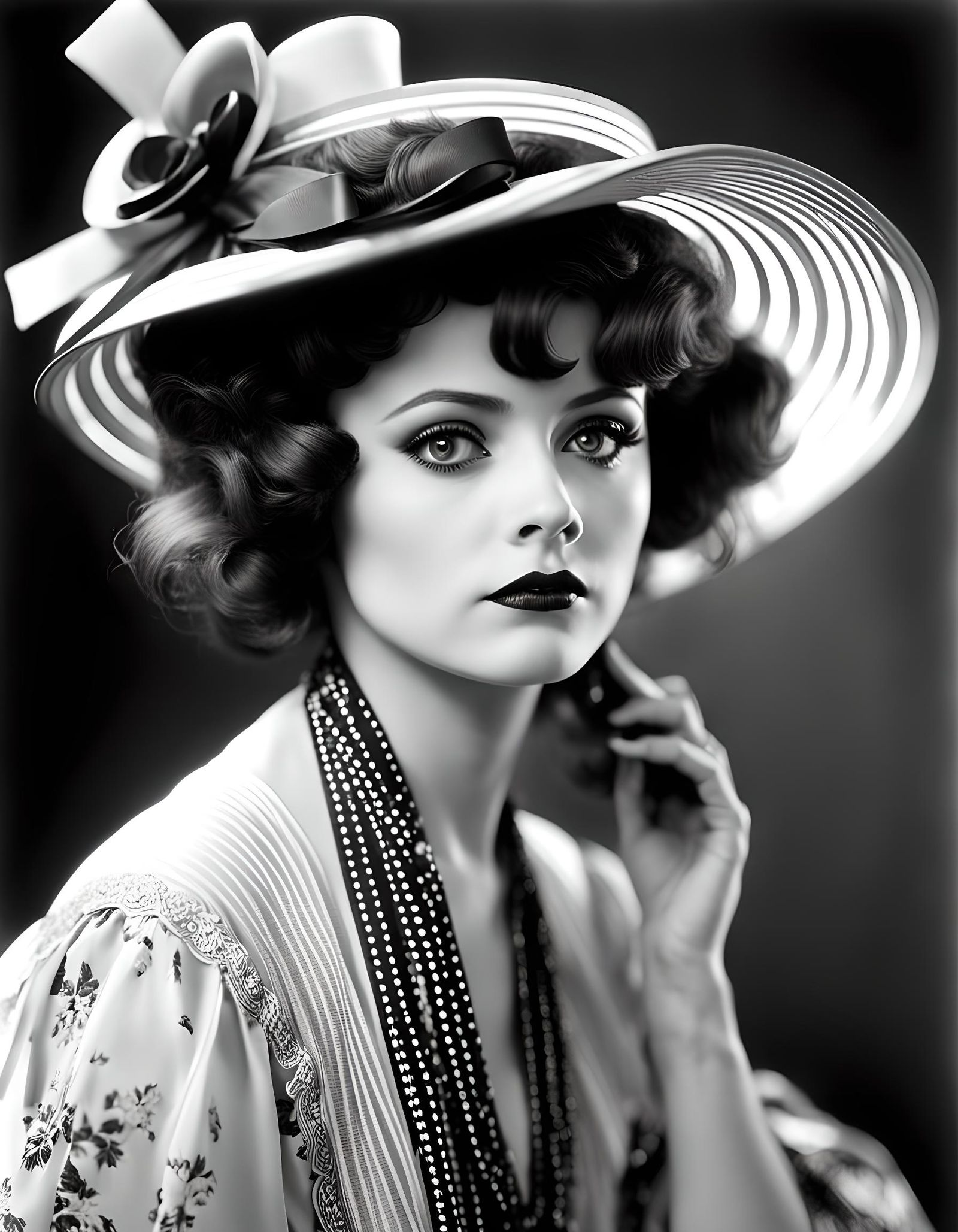 Clara Bow Inspired Portrait in Kodachrome Style