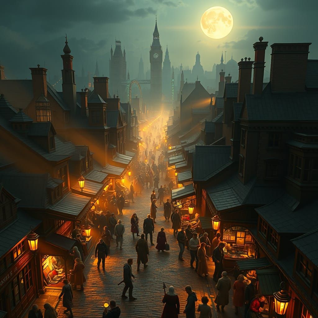 Goblin Market Unfolds Under Ancient London's Starry Sky