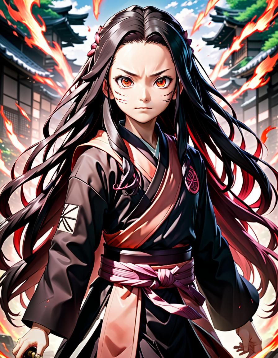 Anime Demon Slayer Nezuko Illustration