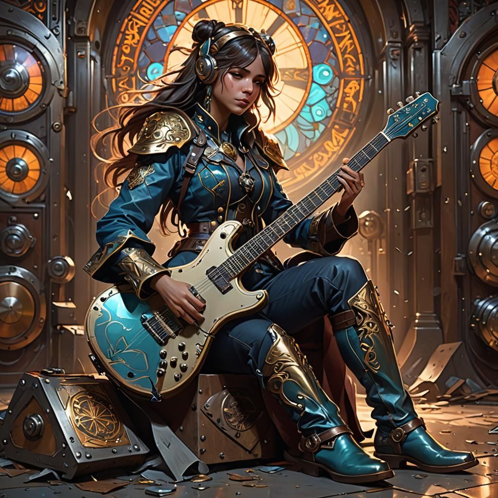 Boots, Beats, and Steel Guitars: 8K Resolution Art