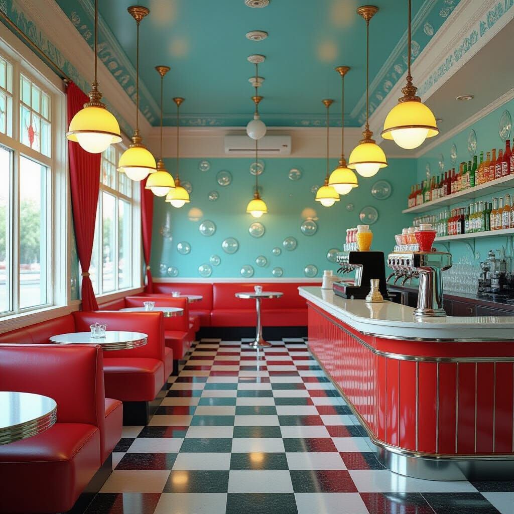 Art Deco Soda Shop Sculpted From Effervescent Liquids