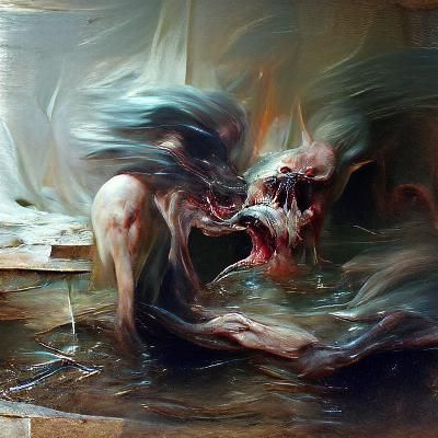 Rage Consuming a Soul: An Oil Painting