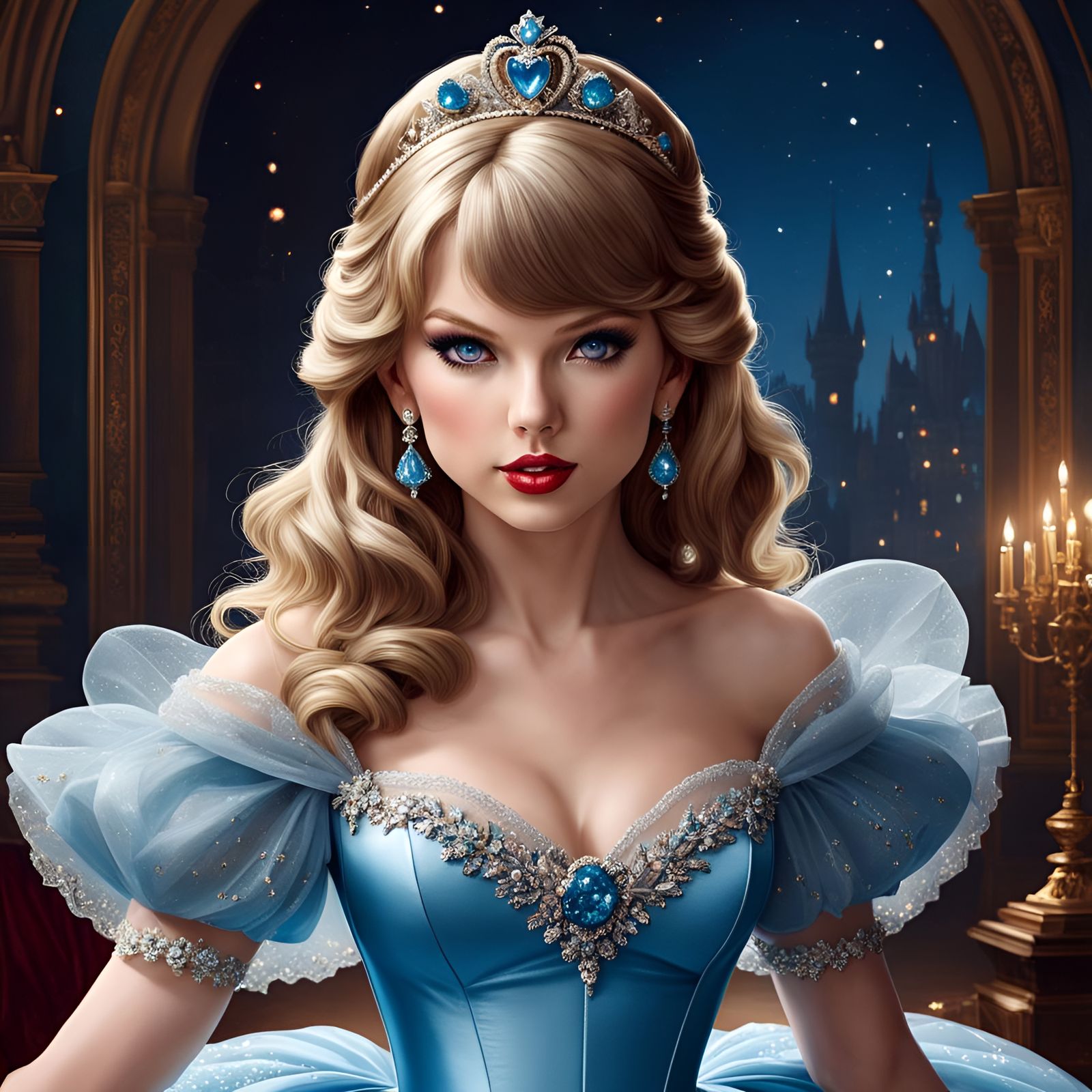 Taylor Swift as Cinderella: Digital Portrait